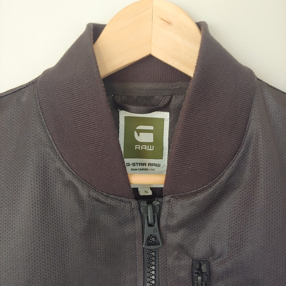 G-Star Raw Cargo Line Burmans Jacket Bomber Black Size XL - Picture 8 of 15